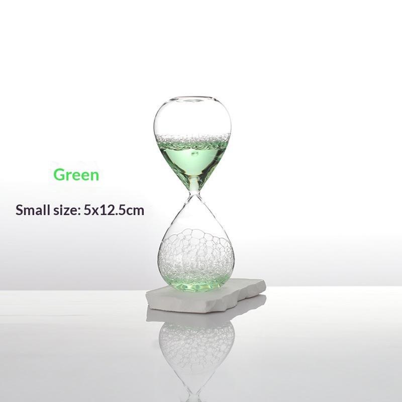 Bubble Singing Crystal Timer Handmade Craft Vintage Desktop Ornament for Living Room Office Desk Decor Unique Gift