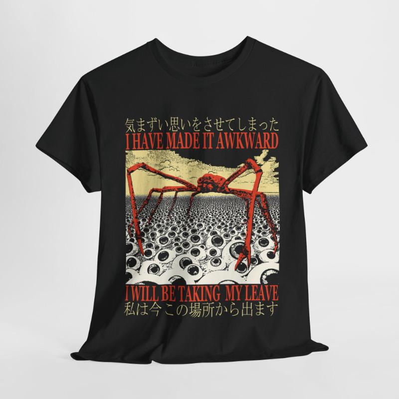 I Have Made It Awkward Vintage Japanese Spider Crab TShirt New SpringSummer Arrivals Regular Fit S