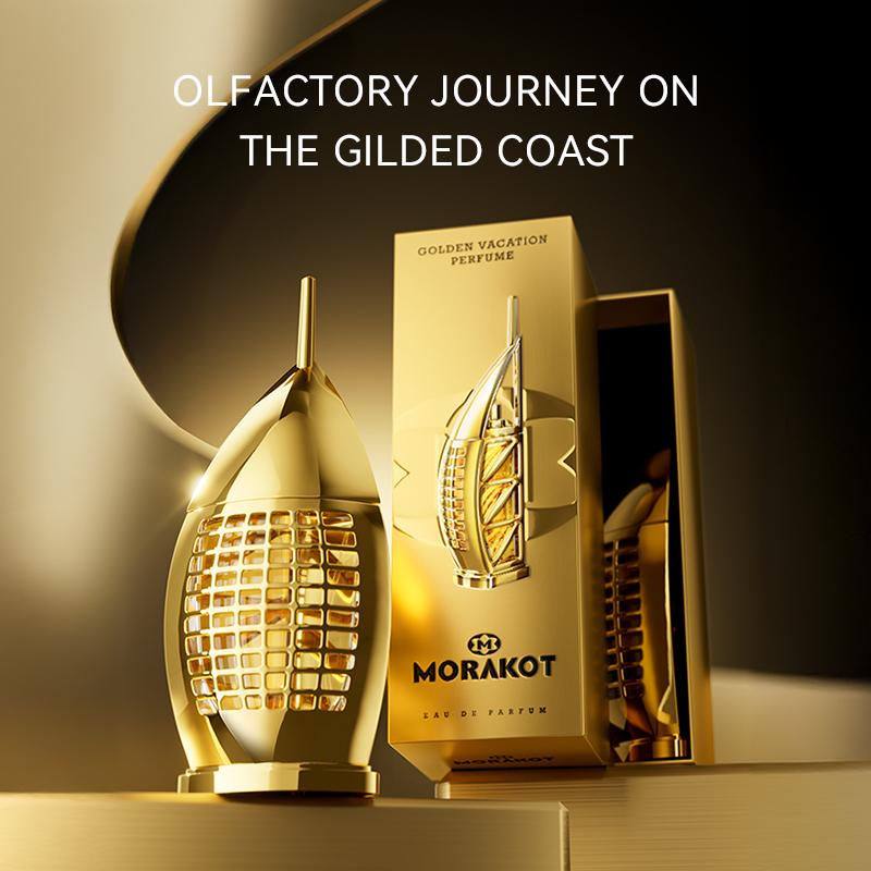 MORAKOT Golden Parfum, Burj Al Arab Inspired Sailboat Luxury Fragrance for Men & Women,  Sandalwood, Sea Notes, Long Lasting, 75ml