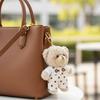 Kawaii Cute Cartoon Little Bear Keychain Soft Stuffed Wear Clothes Bear Little Bear 12cm Creative Keychain Couple