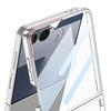Ultradünne transparente plattierte Hülle mit Glas-Schutzfolie für Samsung Galaxy Z Flip 7 flip7 Kamera-Schutzhülle