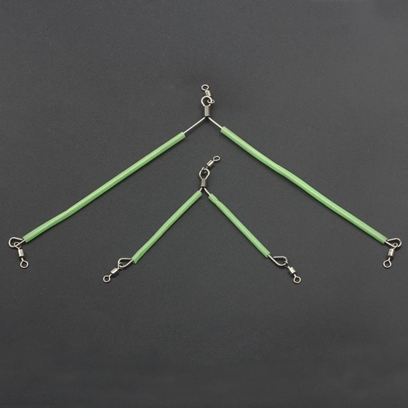 10Pcs Wire Fishings Leader Luminously Tube Balance Bracket AntiTangle Boom