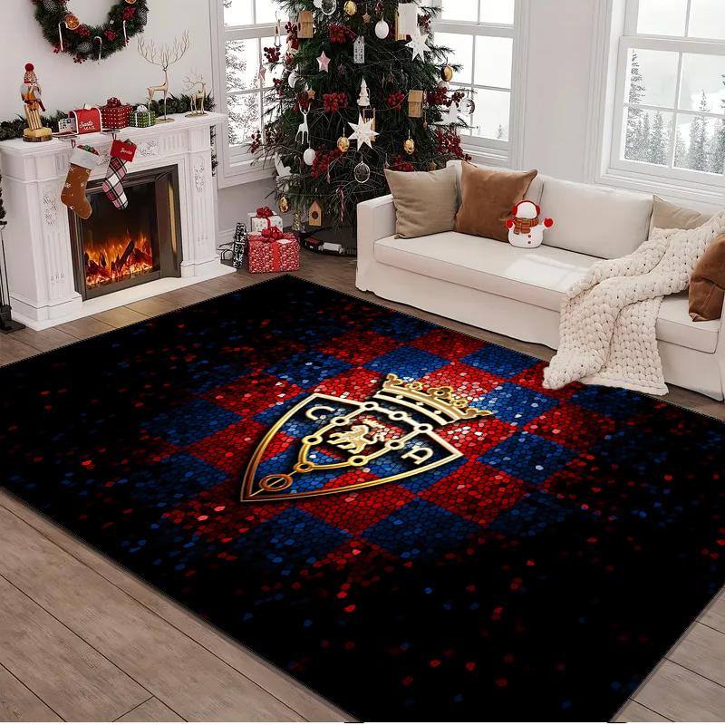 1PC Rug FC Osasuna Golden Lion Carpet, Chair Rug,Area Rug for Office Bedroom Living Rooms Bedroom, Doormat Decor Christmas Fan Gifts