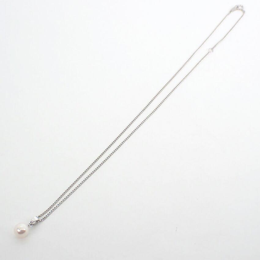 [Pre-owned] MIKIMOTO Pt850 Akoya Pearl 7.5mm Pendant/Necklace/j33-13