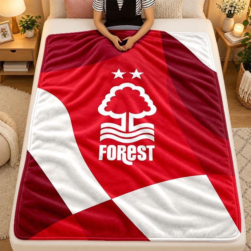 Flannel BlanketNottingham Forest Football Warm Soft Throw Blanket for Indoor Sofa Bed Living Room Use