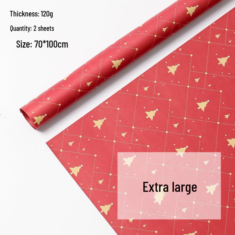 Large Retro Style Kraft Wrapping Paper for Christmas, Birthdays, and Meetings