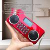 Portable Rechargeable Bluetooth Radio with Dual Speakers, Card Slot, FM Radio & Headphone Support for Seniors