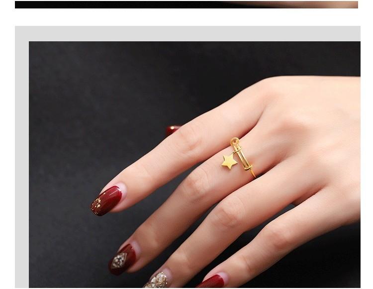 Brass Chic Gold Plated Ring With Customizable Fit And Symbolic Designs Women For