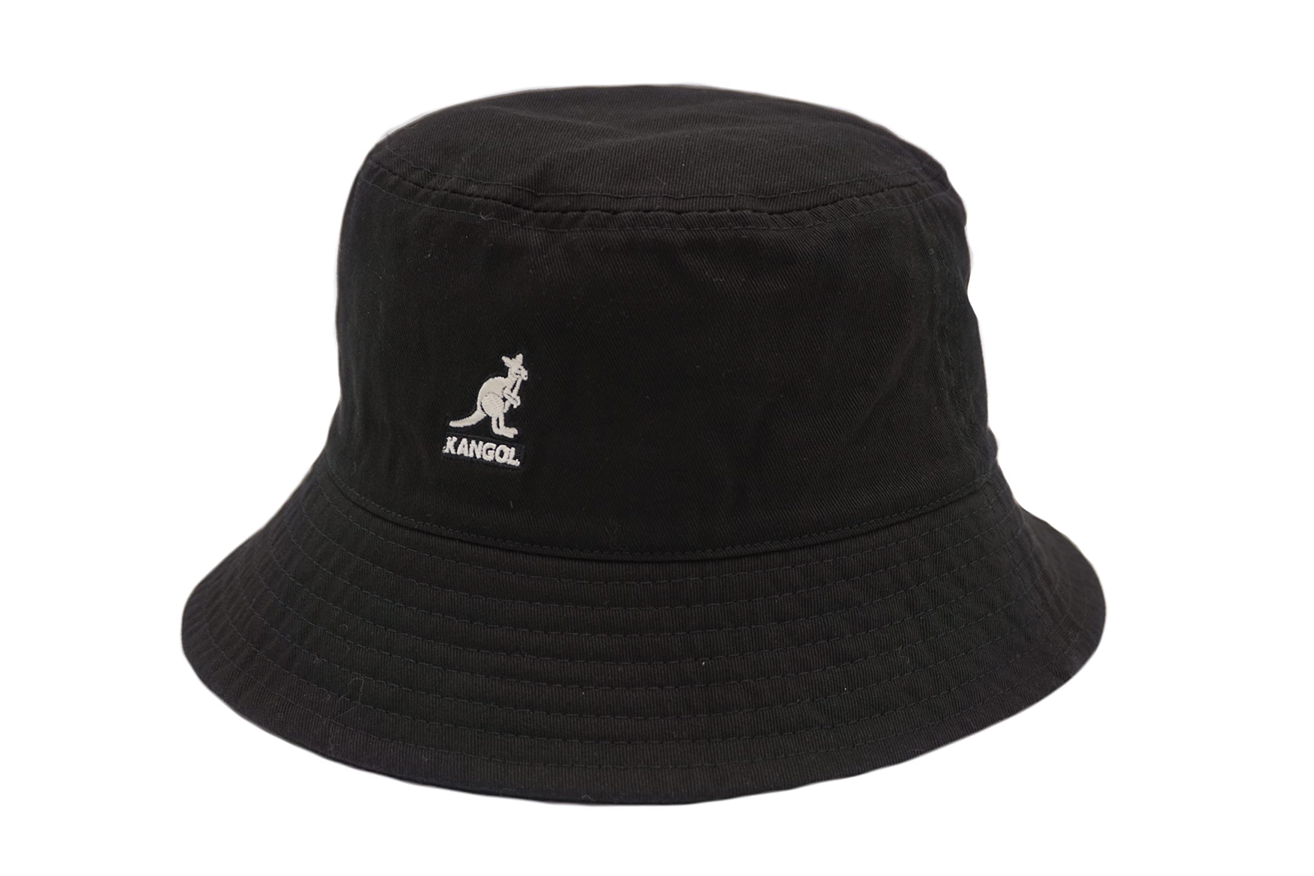

Стираная панама большого и маленького размера [Kangol] (XL, Черный) чёрный