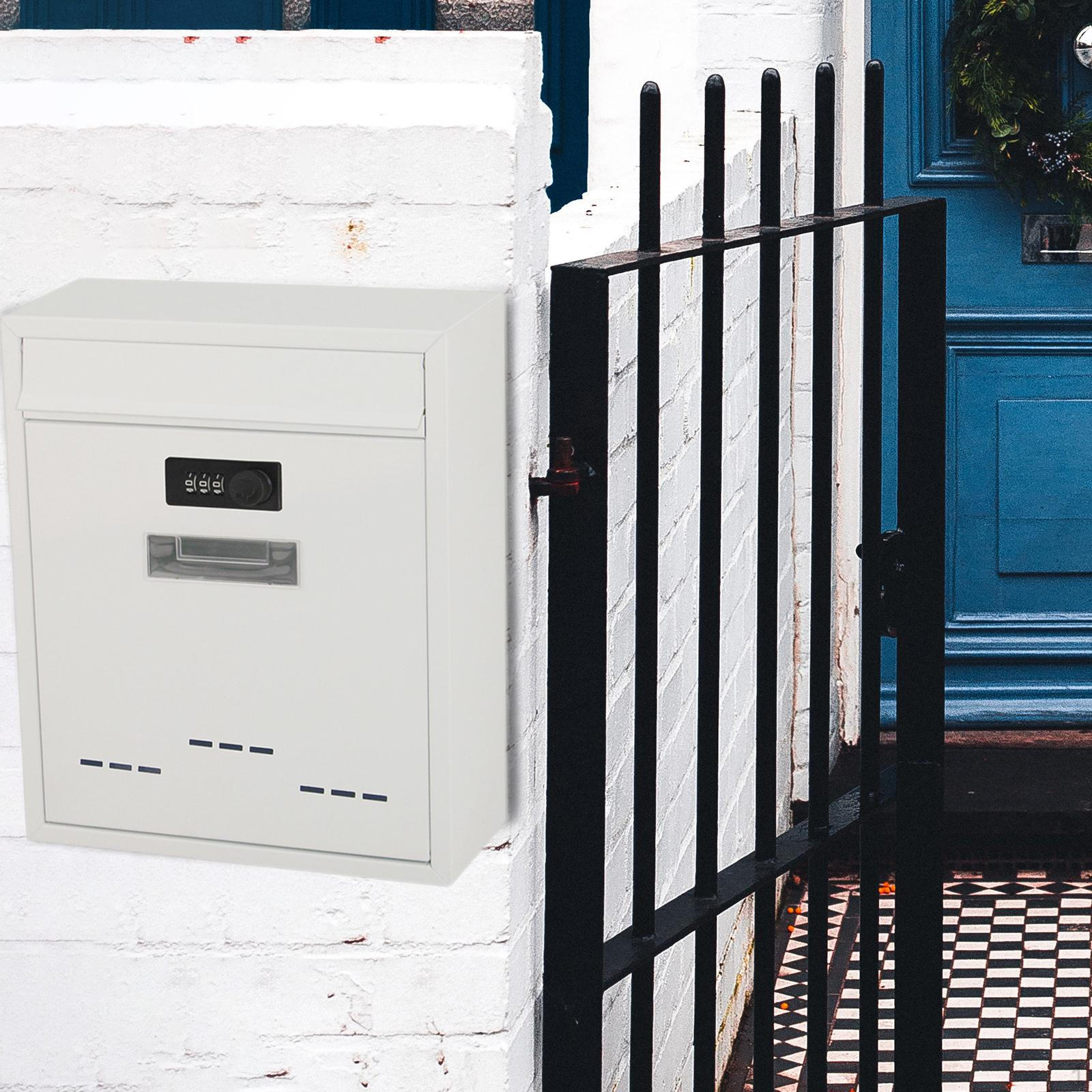 

Большой настенный почтовый ящик с кодовым замком, вместимость почтового ящика, непромокаемая железная почта для