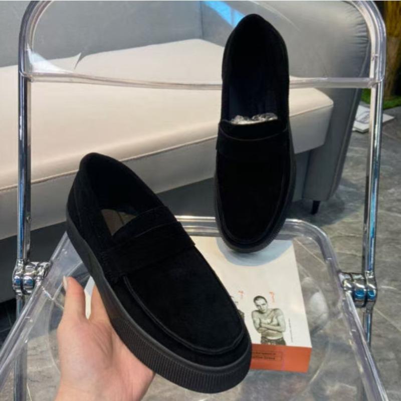 Men's Shoes, Spring and Autumn New Matte Leather One-pedal Versatile Thick-soled Men's Doudou Shoes Bc