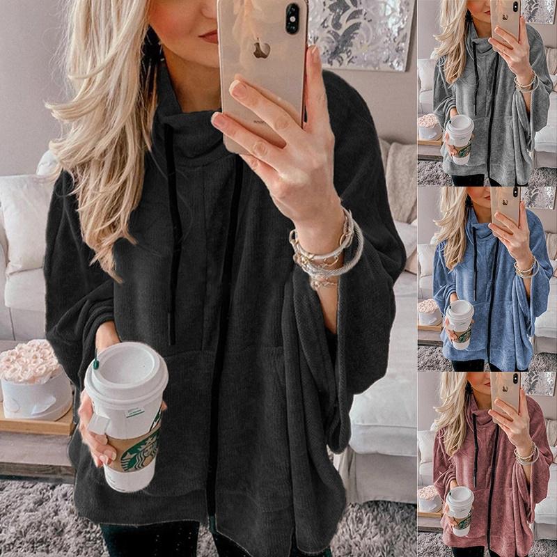 Buy Autumn Winter Women Fashion Long Sleeves Casual Drawstring Pullover ...