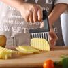 Stainless Steel Potato Chip Slicer Crinkle Cutter with Ergonomic Handle for Potato Carrot Veggies Serrator Salad Chopping Knife