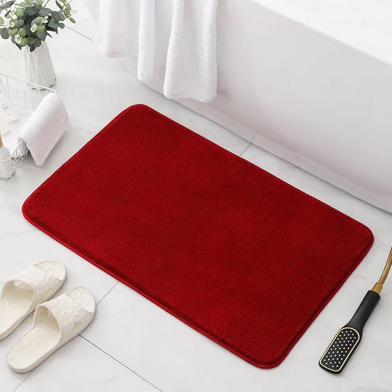 Non Slip Bath Mat Water Absorbent Soft Microfiber Shaggy Mat Thick Plush Bathroom Rug for Home or Hotel Machine Washable