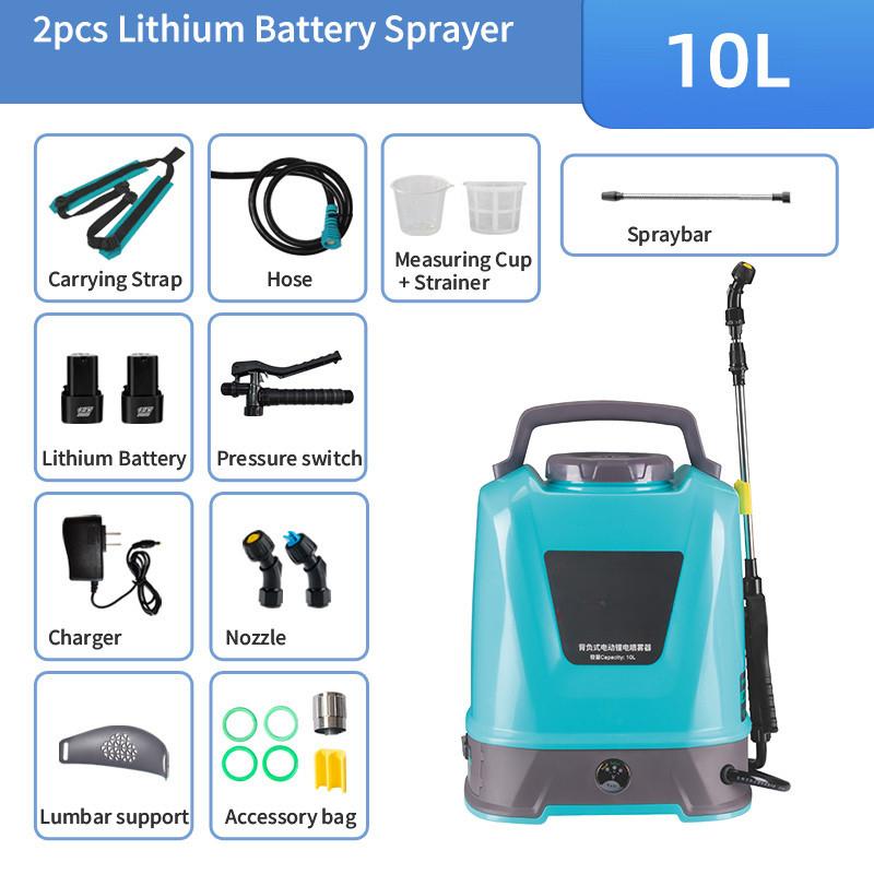 Dispensador de Pesticida para Desinfecção Recarregável por Bateria 5L/8L/10L/16L/20L Pulverizador de Irrigação Agrícola para Jardim Pulverizador de Ampla Cobertura e Longa Autonomia