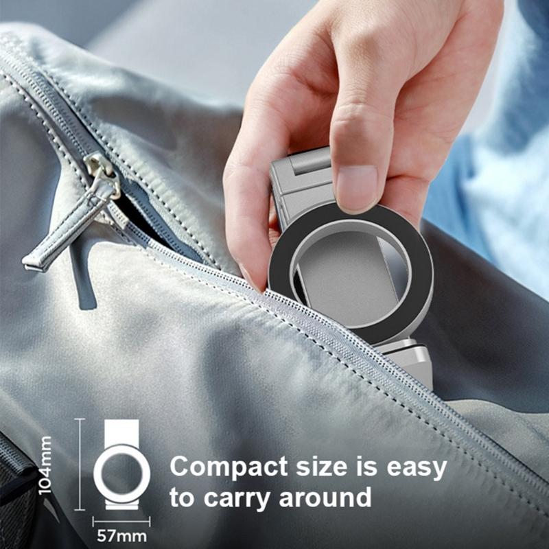 Portable Phone Mount Stand for Airplanes Train Desktop Use Magnetic Holder Adjustable Stand Foldable Hands Less Viewing
