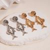 Textured Fish Earrings, Exaggerated High-end and Unique Temperament Earrings