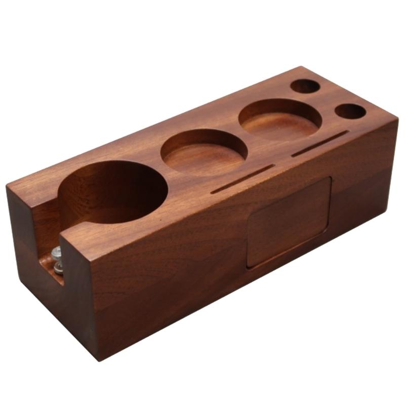 

Coffee Tamper Station Multifuntional Wood Tamping Station Coffee Tamping Stand