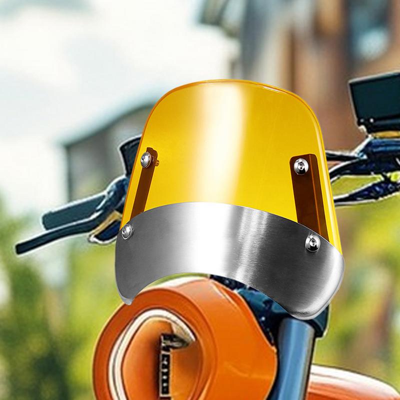Motorcycle Windshield Extension Retro Motorcycle Front Windshield Powersports Accessories For Scooter Sports Motorbike Cycling
