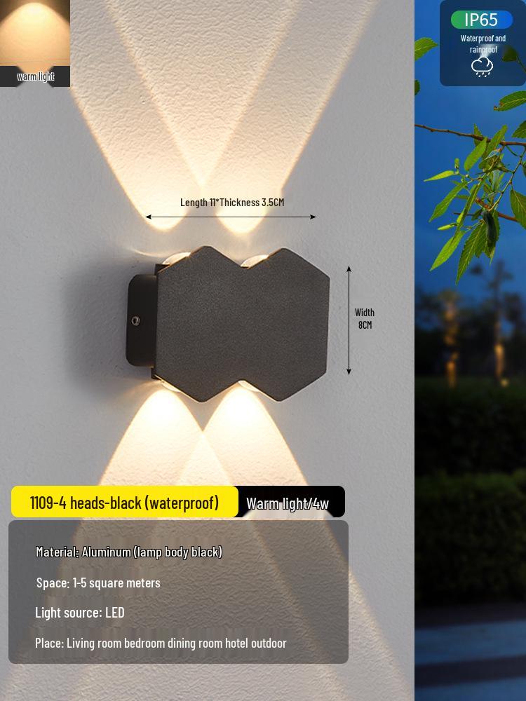 2025 Sleek LED Wall Lamp: Waterproof Bedside, Living Room, Outdoor & Entrance Decor