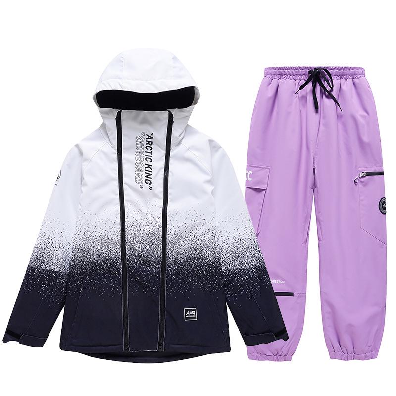 Unisex Winter Ski Suit: Windproof, Water-Repellent Jacket and Pants for Outdoor Snowboarding and Skiing.