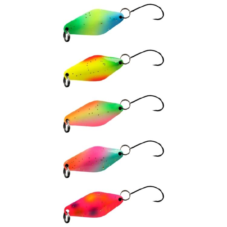 

Fishing Tackle Accessories Double Side Painting Copper Spoon Fishing Lures Rhombus Lures Glow Spinner Baits