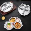Cartoon Pattern Children's Dinner Plate Divided Snack Tray Tableware Food Feeding Dishes  Gift