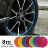 8m Car Wheel Hub Decorative Strips Tire Rim Protection Rings Auto Styling Accessories Vehicle Modification Supplies