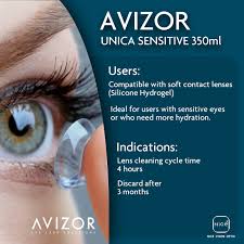 AVIZOR Unica Sensitive Contact Lens Solution with Hyaluronic Acid - 350ml