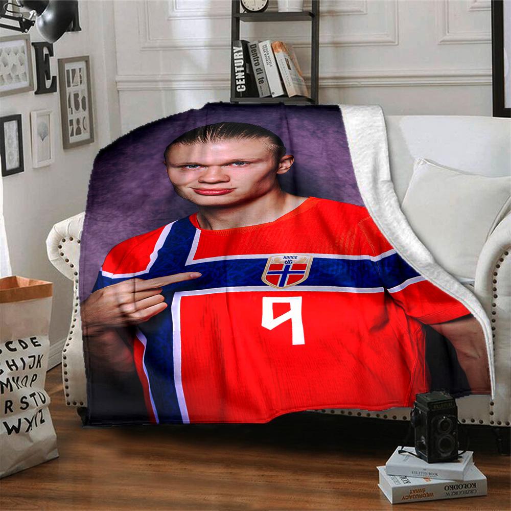 Haaland Blanket Warmthful Decor Suitable for Picnics Office Chair Livingroom for All Occasions Stylish Decor Birthday Christmas Gift Blanket