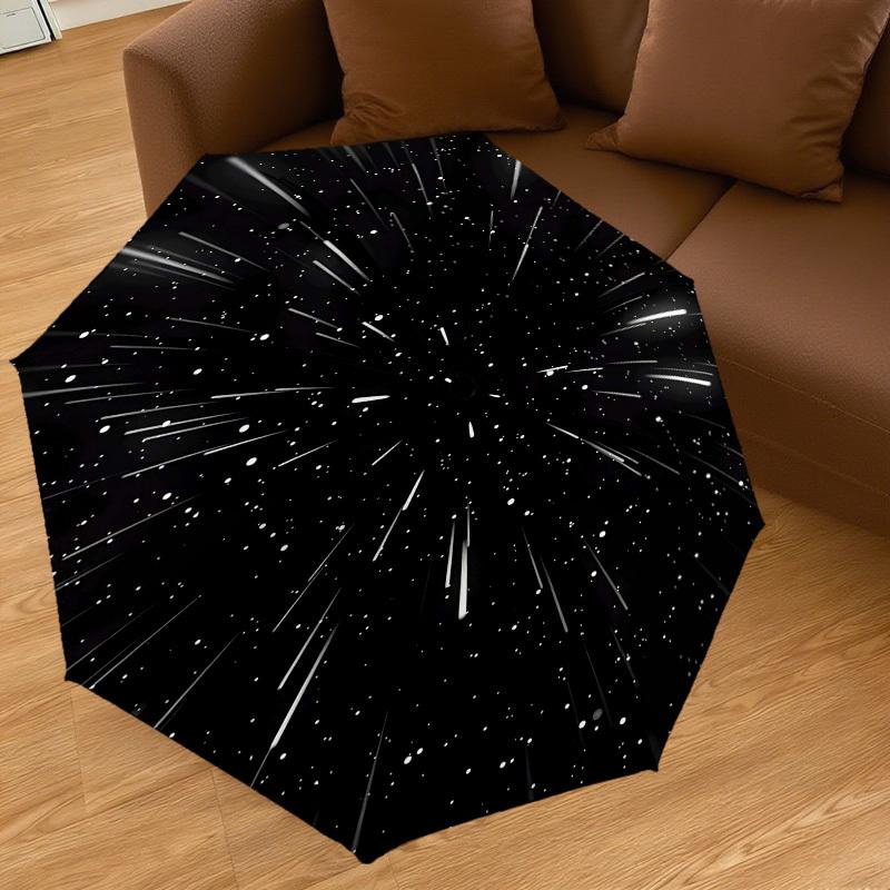 1 Stück Weltraum Sterne Regenschirm - 8 Speichen verstärkt, Automatisches Öffnen, Leicht & Langlebig, Niedliches Modeaccessoire für Draußen - K1236