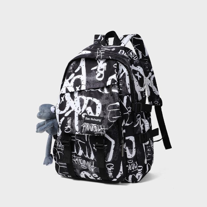 Mochila bolsa escolar masculina ensino fundamental médio ensino médio estudante universitário grande capacidade versátil moderna estilosa grafite lazer viagem mochila