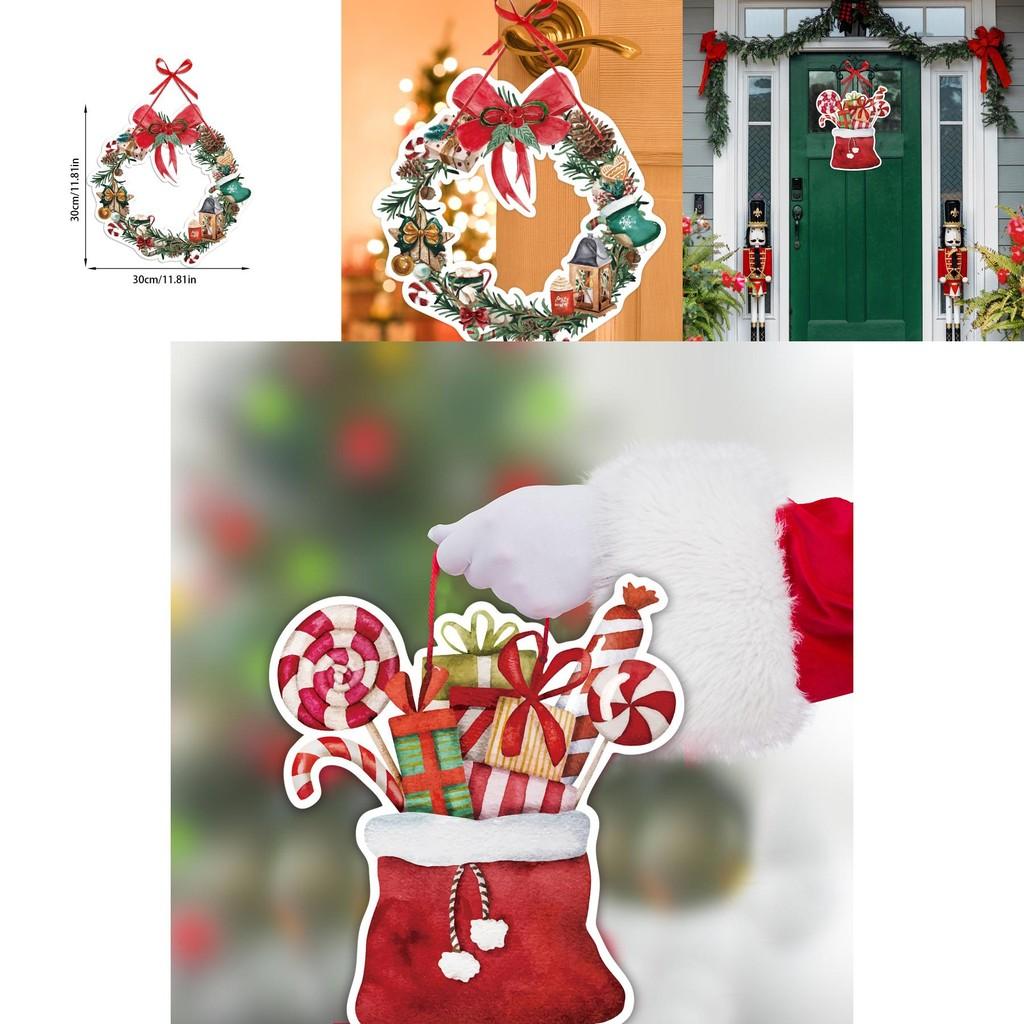 Christmas Event Paper Door Wreaths For Party Venue Decor And Festive Atmosphere Creation