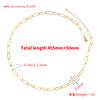ZHUKOU Golden-Plated Golden/Silvery Jewellery Link Accessory Necklace Handmade Jewellery Connecting Chain 1 Pcs:VL653