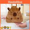 Adorable Capybara Plush Drawstring Bag Large Capacity Portable Storage Pouch