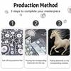 5D DIY Pearl Diamond Painting Kit Majestic Running Horse Full Drill Embroidery Mosaic Art Home Wall Decor Gift
