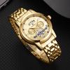 Fashion Men'S Watch, Simple Atmospheric Tourbillon Quartz Watch Fashion Business Steel Belt Watch