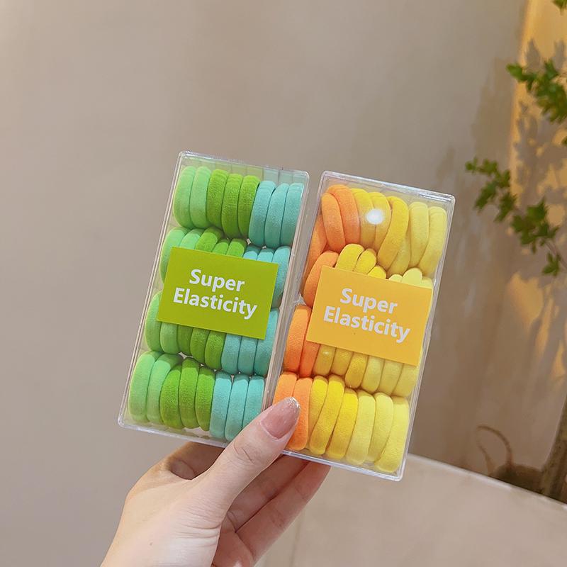 Korean Style Colorful Gradient High Elasticity Hair Ties for Girls' Ponytails