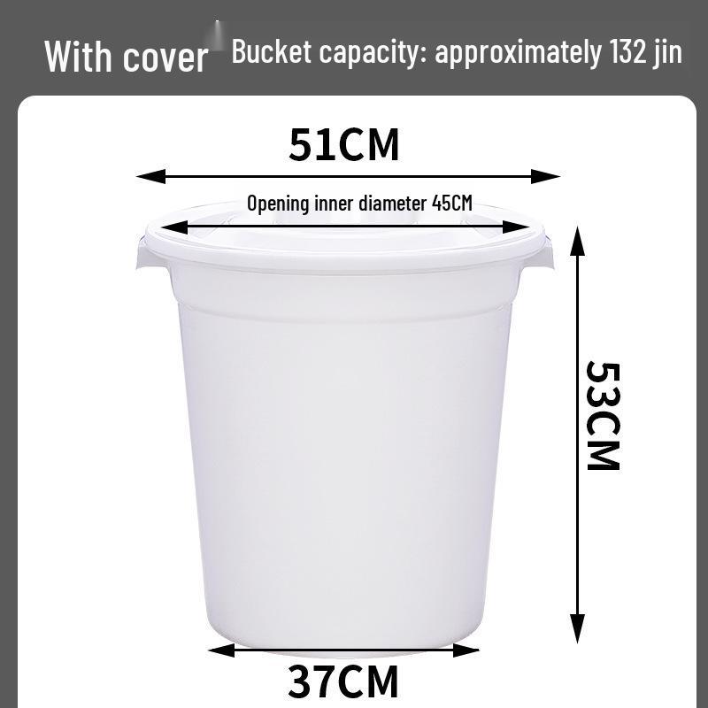 Durable Round Plastic Bucket with Lid for Household Water Storage, Large & Extra-Large Capacity