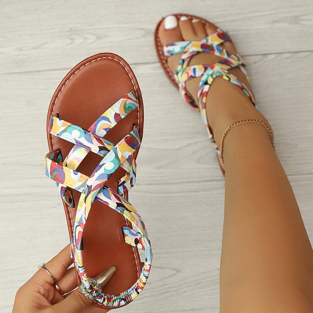 Fashion 2025 New Women Sandals Fashion Walking Lightweight Dress Shoes Femme Woven Hollow Summer Casual Flat Sandals Sandalias De Mujer