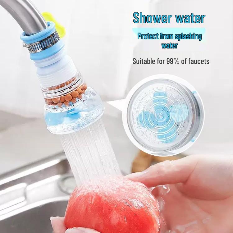 Splash-Proof Faucet Head and Water-Saving Shower Extension for Home Kitchen