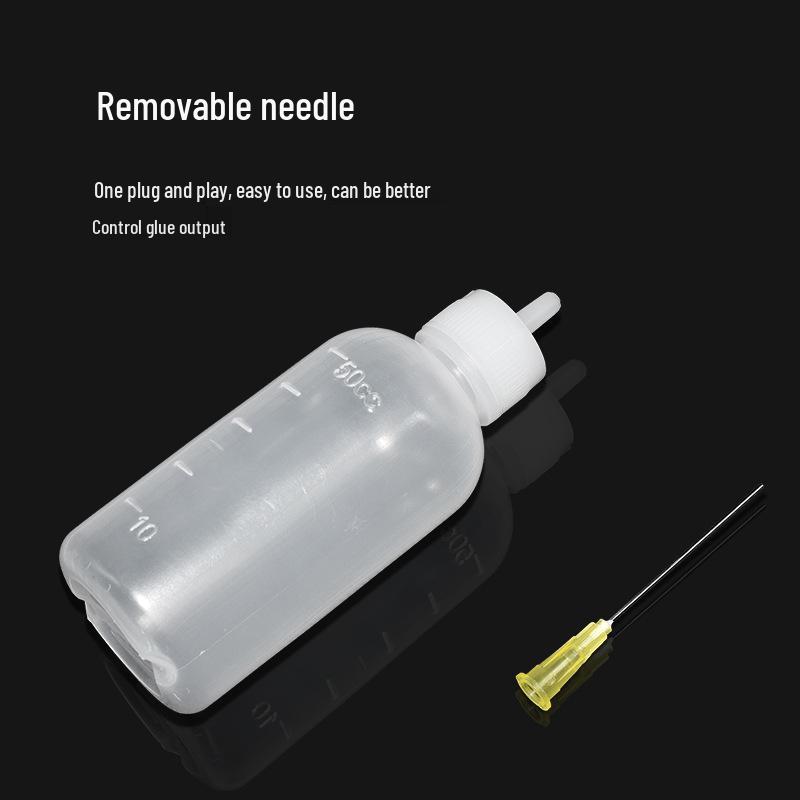 50cc Dispensing Bottle with Pointed Tip: Industrial Flux Dropper, Long Needle Glue, Plastic, Alcohol, Rosin Bottle
