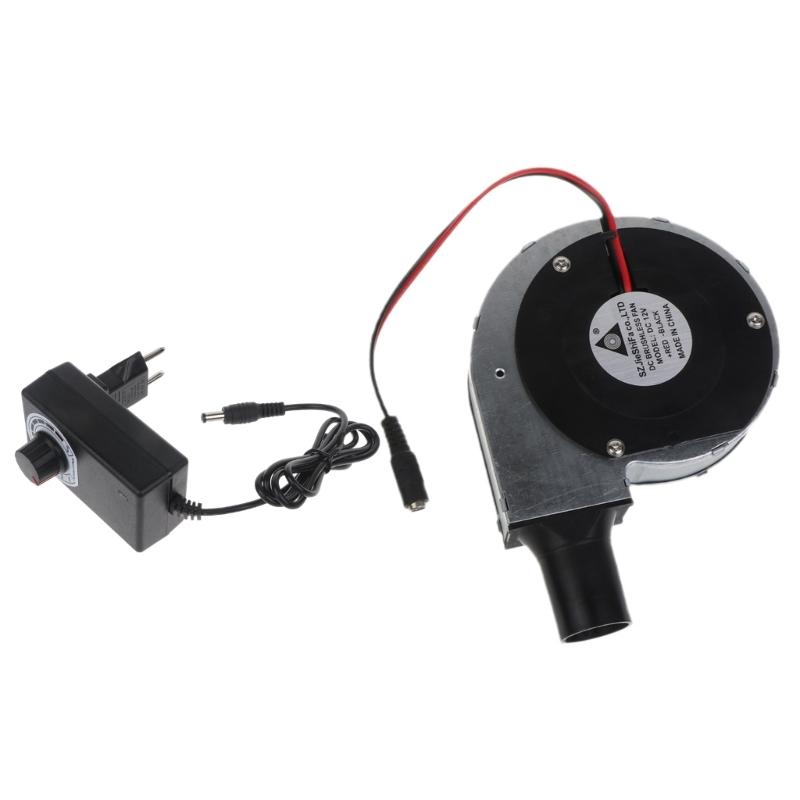 US/UK/EU Plug 12V Powered Outdoor Cooking BBQ Fan Charcoal Blower Portable Barbeque Air Blower for Barbecue Camping 1