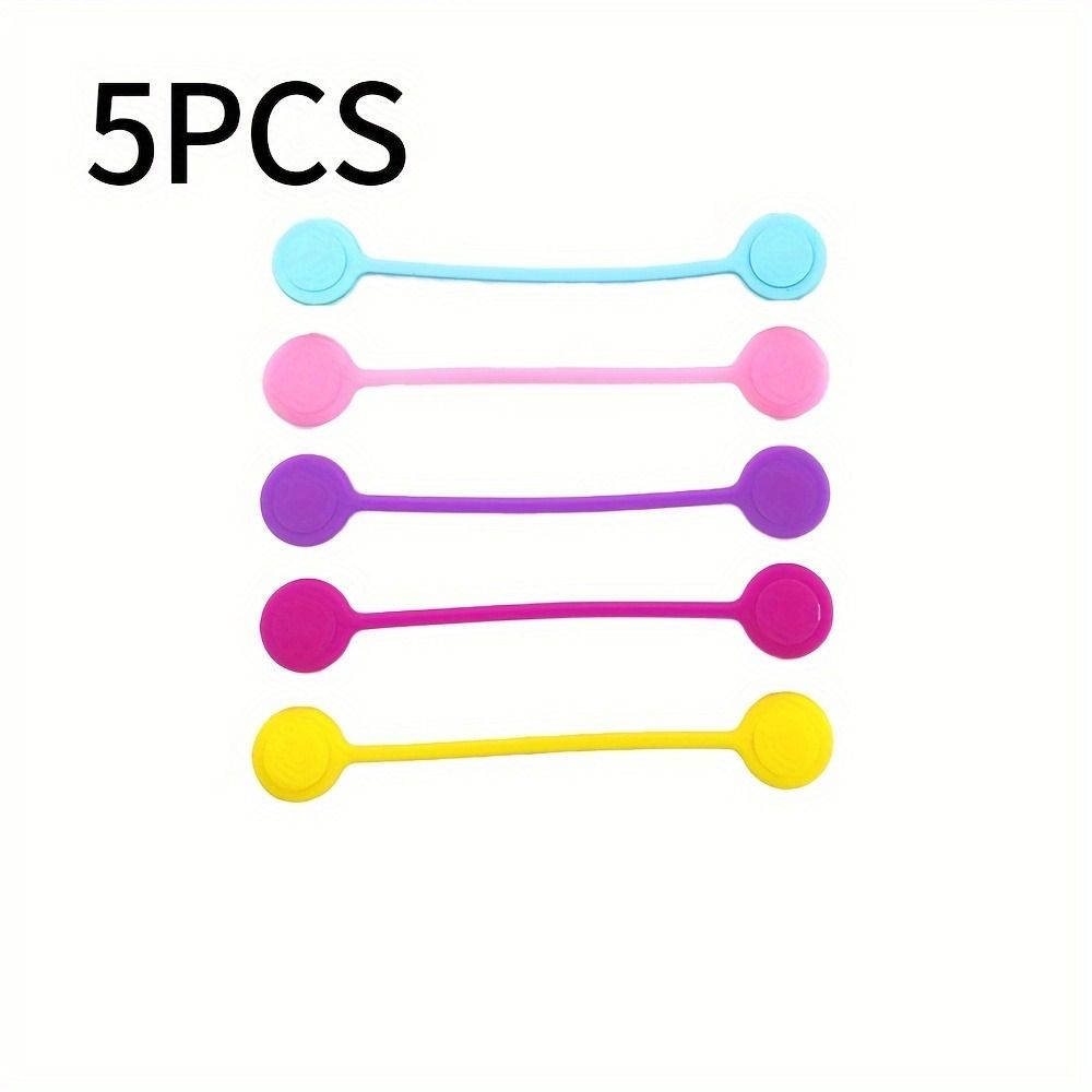 5PCS Colorful Fabric Clips Set Magnetic Cable Ties Sewing Accessories Fabric Huggers  Needle Keepers
