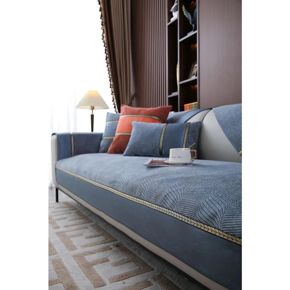 Living Room Anti-slip Couch Cushion Modern Furniture Protection Cover Four Seasons Universal Chenille Sofa Covers Sofa Towel