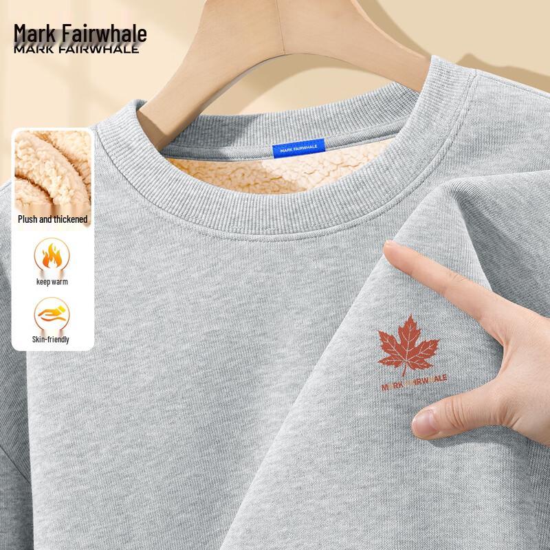 Mark Fairwhale Men's Lamb Wool Lined Crew Neck Sweatshirt