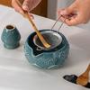 4-8pcs Cherry Blossom gradient pink Matcha Bowl with Matcha Whisk Set Japanese Tea Set Includes Matcha Bowl with Spout