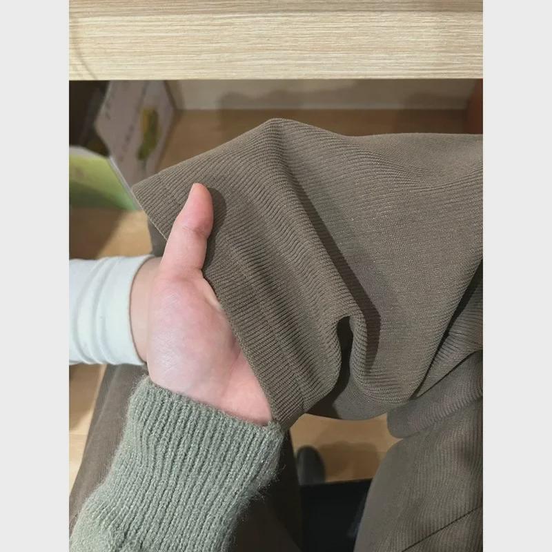 Chaolun Men's Corduroy Straight Casual Pants, New Autumn Plus Velvet, Loose Fit, Long Sports Pants