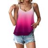 Damen Farbverlauf Print Oberteile Ärmellos O-Ausschnitt Camisole T-Shirt