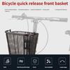 Bicycles Metal Basket Folding Bike Front Storage Basket Detachable Cycling Wire Basket for Electric Bike Kid Bike